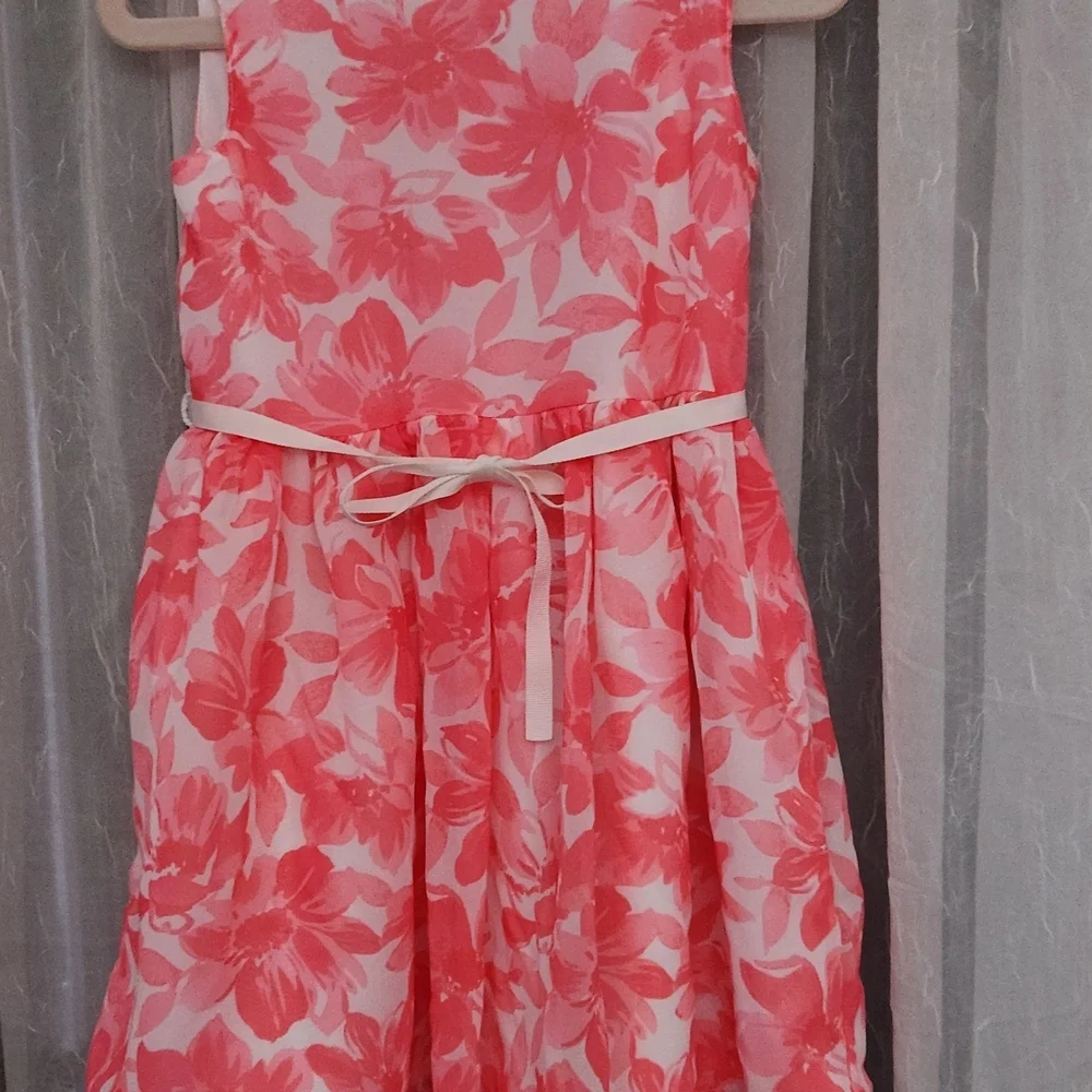 Carter's Peach Floral Twirly Dress, Size 24mons, EUC